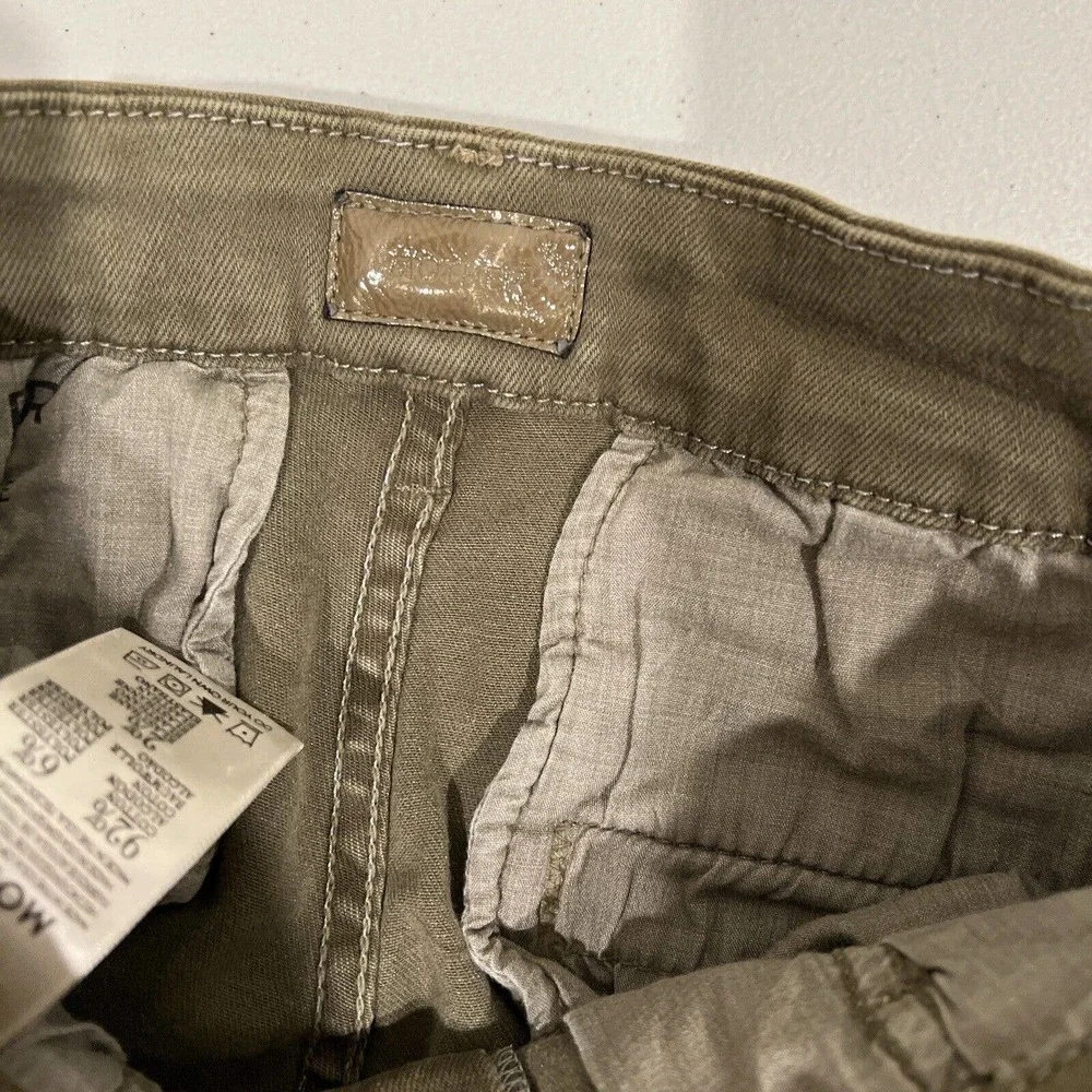 Mother Jeans Women 25 Green Crop Zipper‎ Zip Muse Moss Military